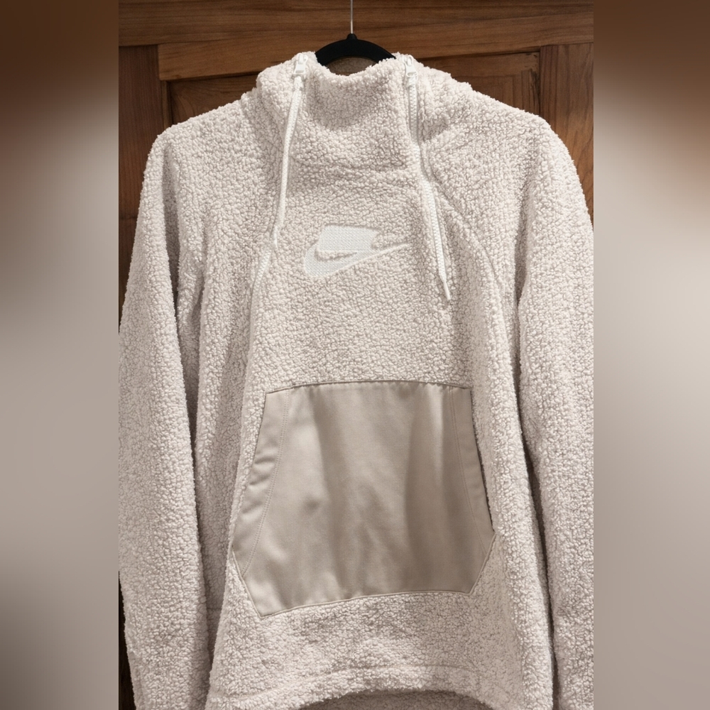 Nike Sportswear Sherpa Fleece Sweatsuit - Off-White/Bone - Hoodie & Joggers